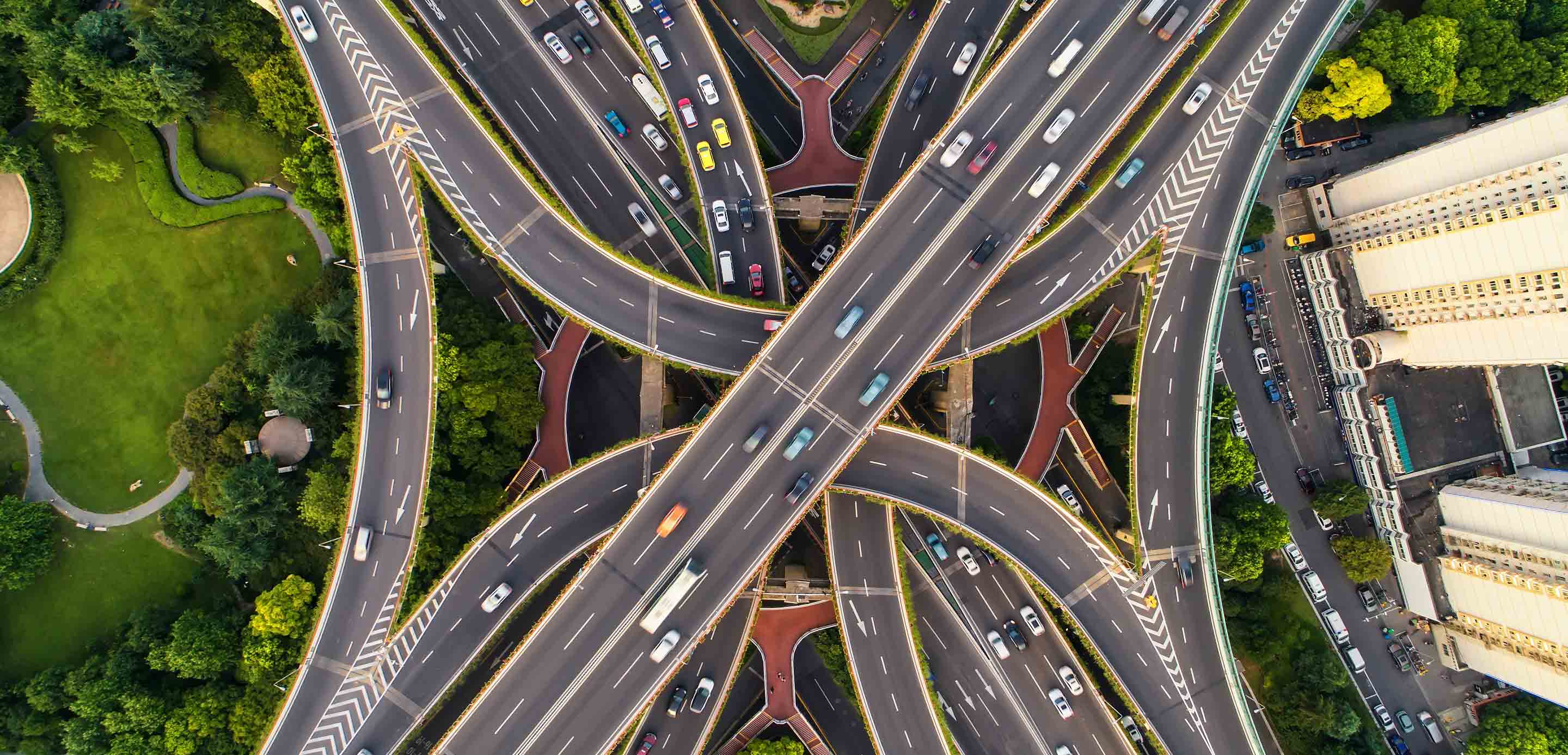 highway bridge with road traffic		 
